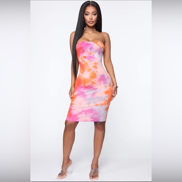 Tye Dye Ribbed Dress - Picture 3 of 4